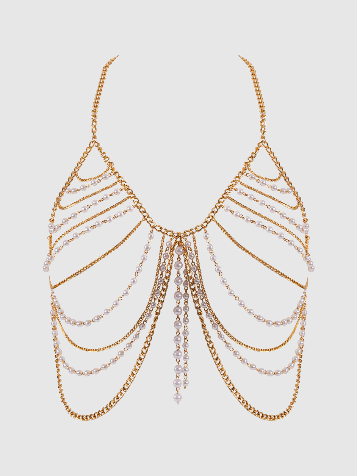 Ziggy Pearl & Chain Draped Bralette