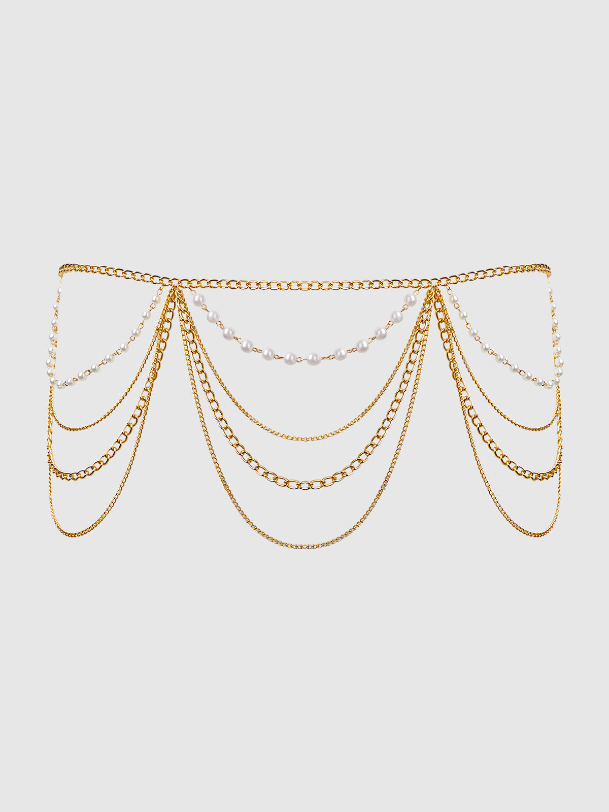 Ziggy Pearl & Chain Draped Garter