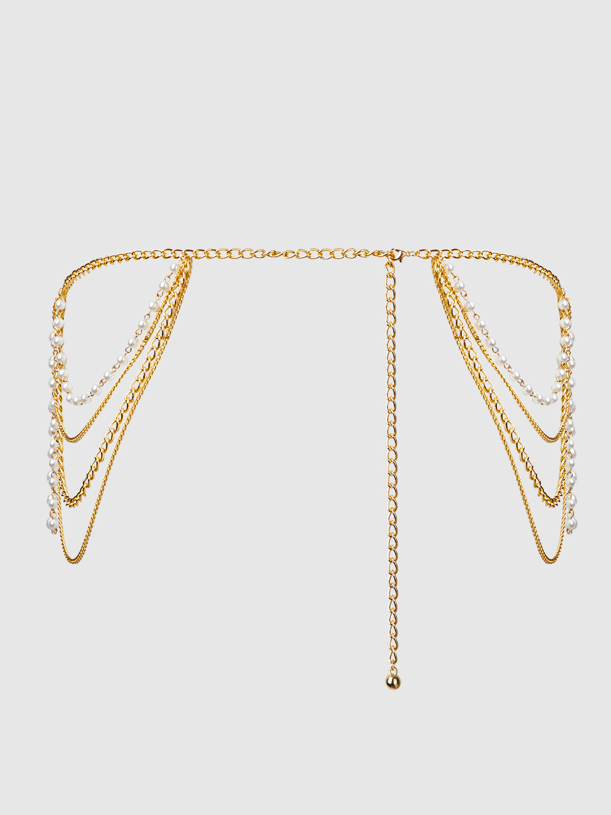 Ziggy Pearl & Chain Draped Garter