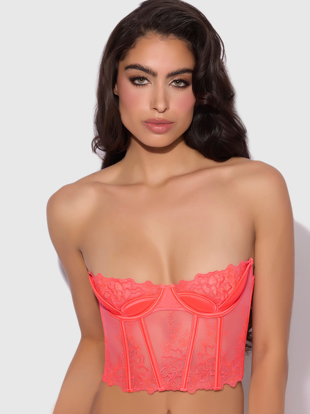 Wren Embroidered Tulip Demi Bustier