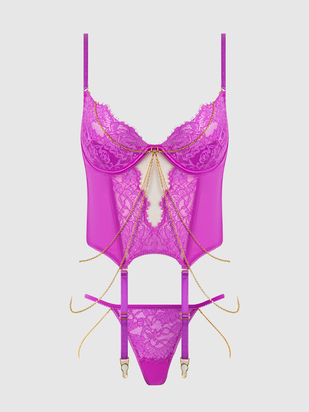 Arianna Lace & Chains Bustier