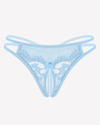 Lace Floral Lace Crotchless Briefs G-String