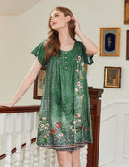 Ekouaer Women Short Sleeve Floral Dress with Pockets