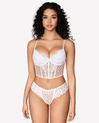 Lace Cross Back Cheeky Thongs