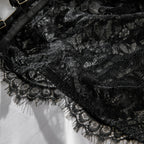 Ultra-Thin Mesh Embroidery Lingerie Set, Hollow See-Through Underwire Cami 3-Piece Sexy Outfit