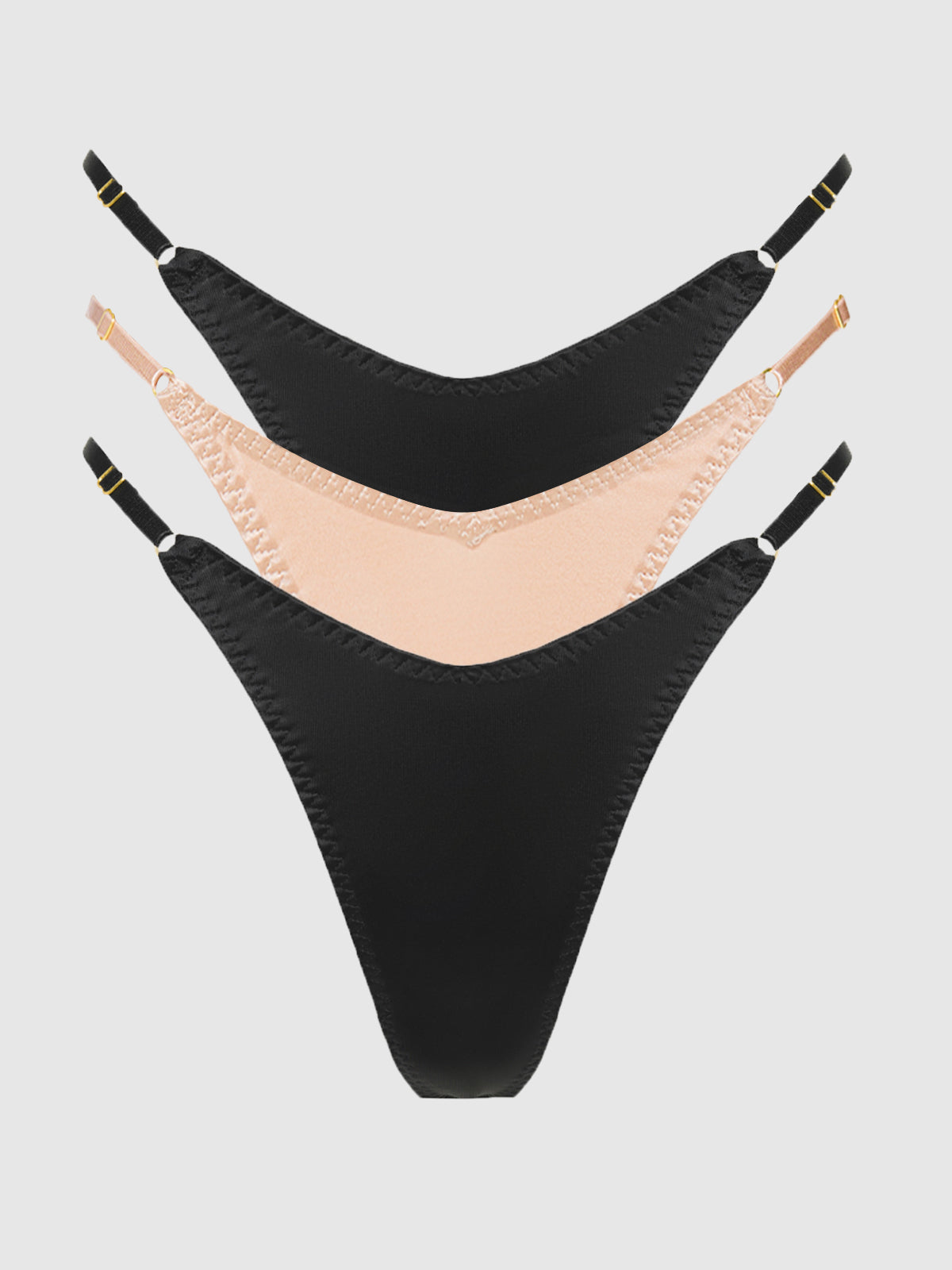 Rising Star Liquid Satin Thong 3 Pack