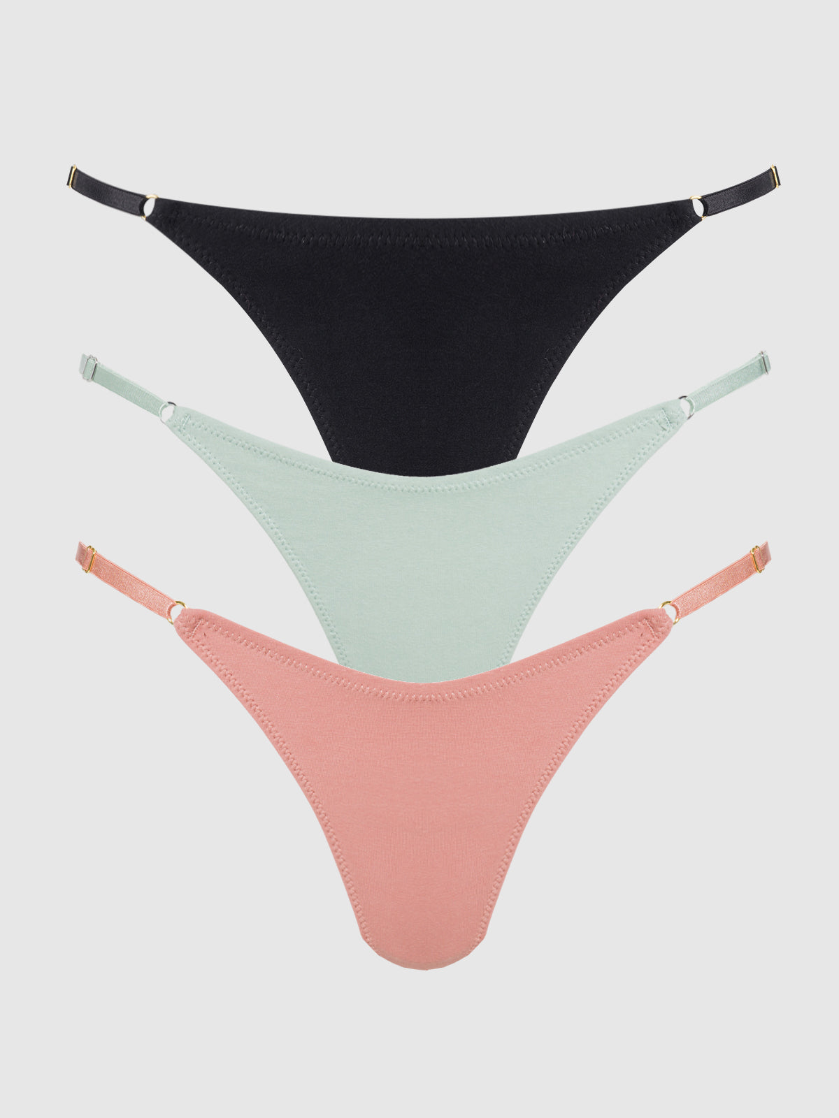 Bailey Stretch Cotton Thong 3 Pack