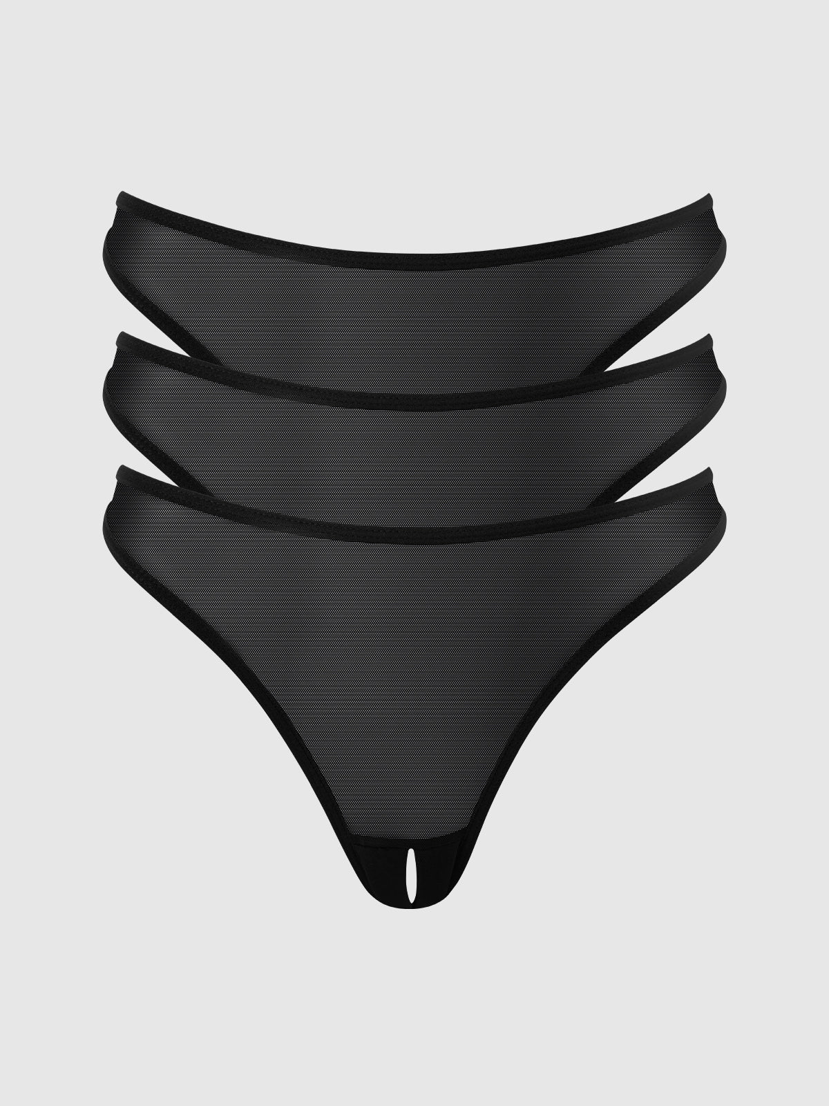 Vivienne Open Crotch Mesh Hipster 3 Pack