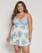 Plus Size Floral Comfy Lace Babydolls