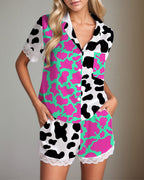 Men Women Satin Pajama Set