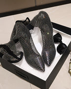 Rhinestone Fishnet Over-the-Knee Stiletto Boots