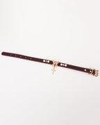 Temperature-Sensitive Color-Changing Butterfly Spiked Leather Collars