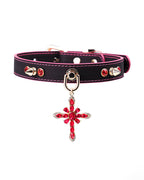 Temperature-Sensitive Color-Changing Snowflakes Spiked Leather Collars