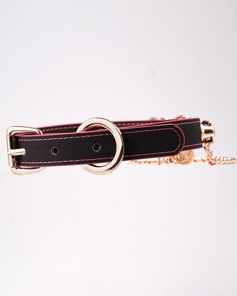 Temperature-Sensitive Color-Changing Butterfly Bell Leather Collars