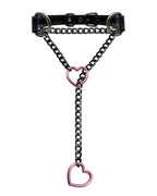 Heart Choker Collar O-ring Slip Chain