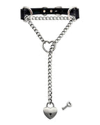 Slip Chain Necklace Heart Locker With Key