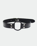 SM Supplies Leather Handcuffs Neck Collar With Chain