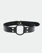 SM Supplies Leather Handcuffs Neck Collar With Chain
