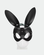SM Supplies Stud Rhinestone Leather Fox Eye Mask