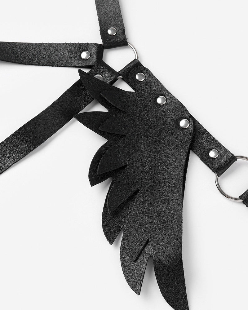 SM Supplies Stud Rhinestone Leather Wings