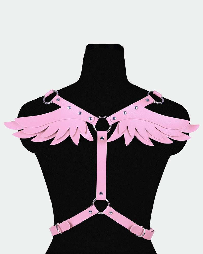 SM Supplies Stud Rhinestone Leather Wings