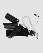 SM Supplies Back Handcuffs Gag Clip Chain