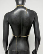 Chain White Pearl Suspender Silver Chain Top