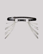 Black Leather Chain Hip Harness