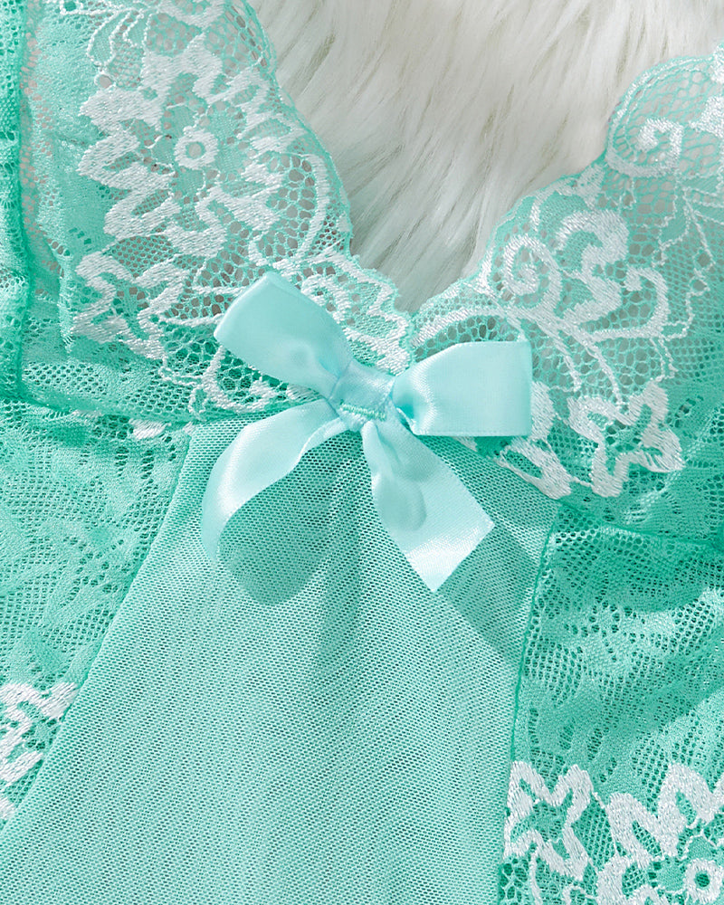 【M】Limited Light Green Asymmetric Babydoll