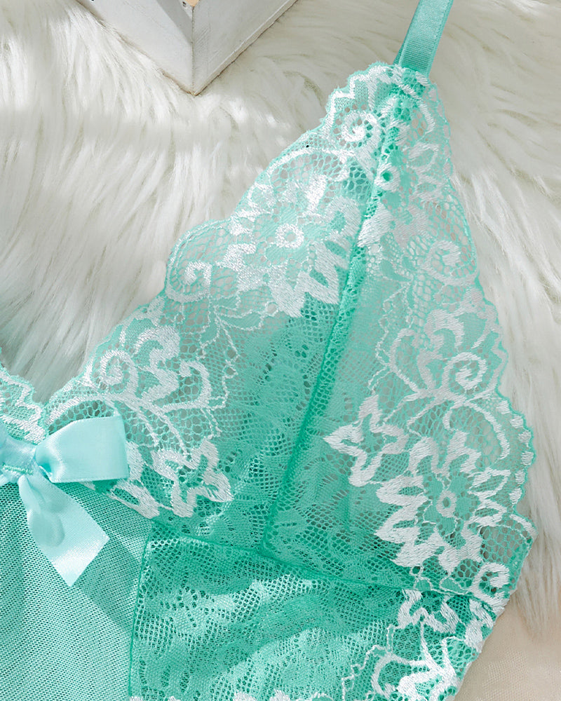 【M】Limited Light Green Asymmetric Babydoll