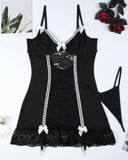 Lace Corset Lingerie Dress Set