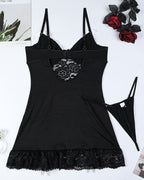 Lace Corset Lingerie Dress Set