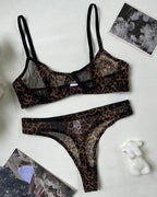 Mesh Sheer Push Up Lingerie Set