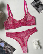 Mesh Sheer Push Up Lingerie Set