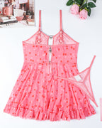 Heart Dots Hollow Babydoll