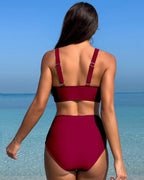 Mesh Ruched Bikini Set