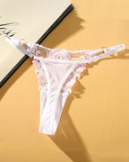 Low Waist Triangle Lace Thong Panties