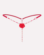Pearl Rose See-Through  Thong Panties