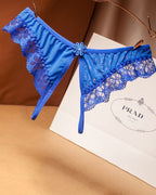 Crotchless Lace Low Waist Thong
