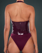 Leather Halter Bodysuit
