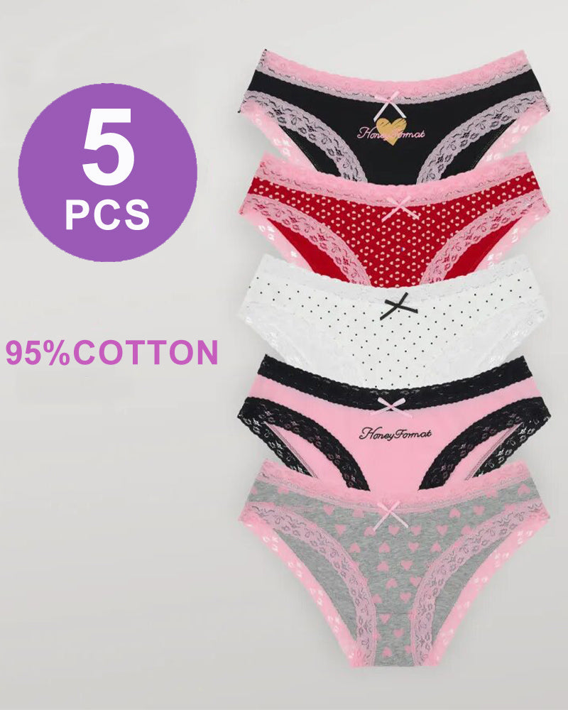 Lace print low waist Panties
