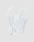 1950s 13 Boned Cotton Lace-Up Corset