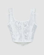 1950s 13 Boned Cotton Lace-Up Corset