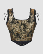 1950s 13 Boned Cotton Golden Corset