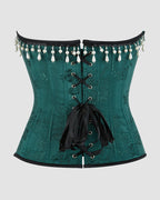 1980s 15 Boned Cotton Pearl Waist Training Corset