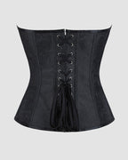 1980s 12 Boned Cotton Gothic Corset