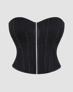 1960s 14 Boned Cotton Leopard Single Breasted Corset