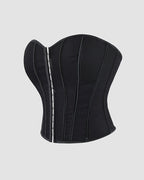 1960s 14 Boned Cotton Leopard Single Breasted Corset