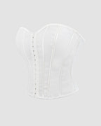 1960s 14 Boned Cotton Leopard Single Breasted Corset