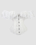 1950s 12 Boned Cotton Jacquard Lace Corset